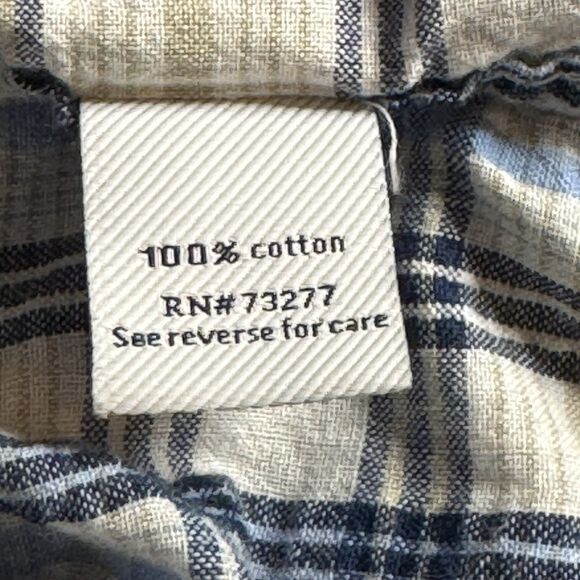 Croft & Barrow Shirt Mens XXL Quick Dry Plaid Blue Button Up Pre-owned - Picture 7 of 8